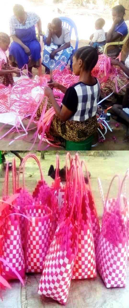 Some produced baskets, made by some widows, single parents and dropout school girls. Sponsored by Farmers solidarity for agricultural and social development (Sopadas)